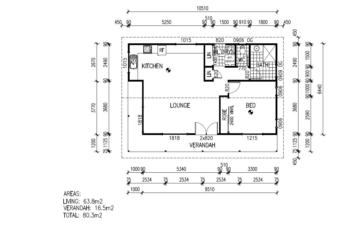 Weekender Floorplan - Kit Home Design